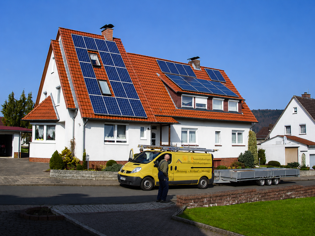 Photovoltaikanlage am Einfamilienhaus in Löhne